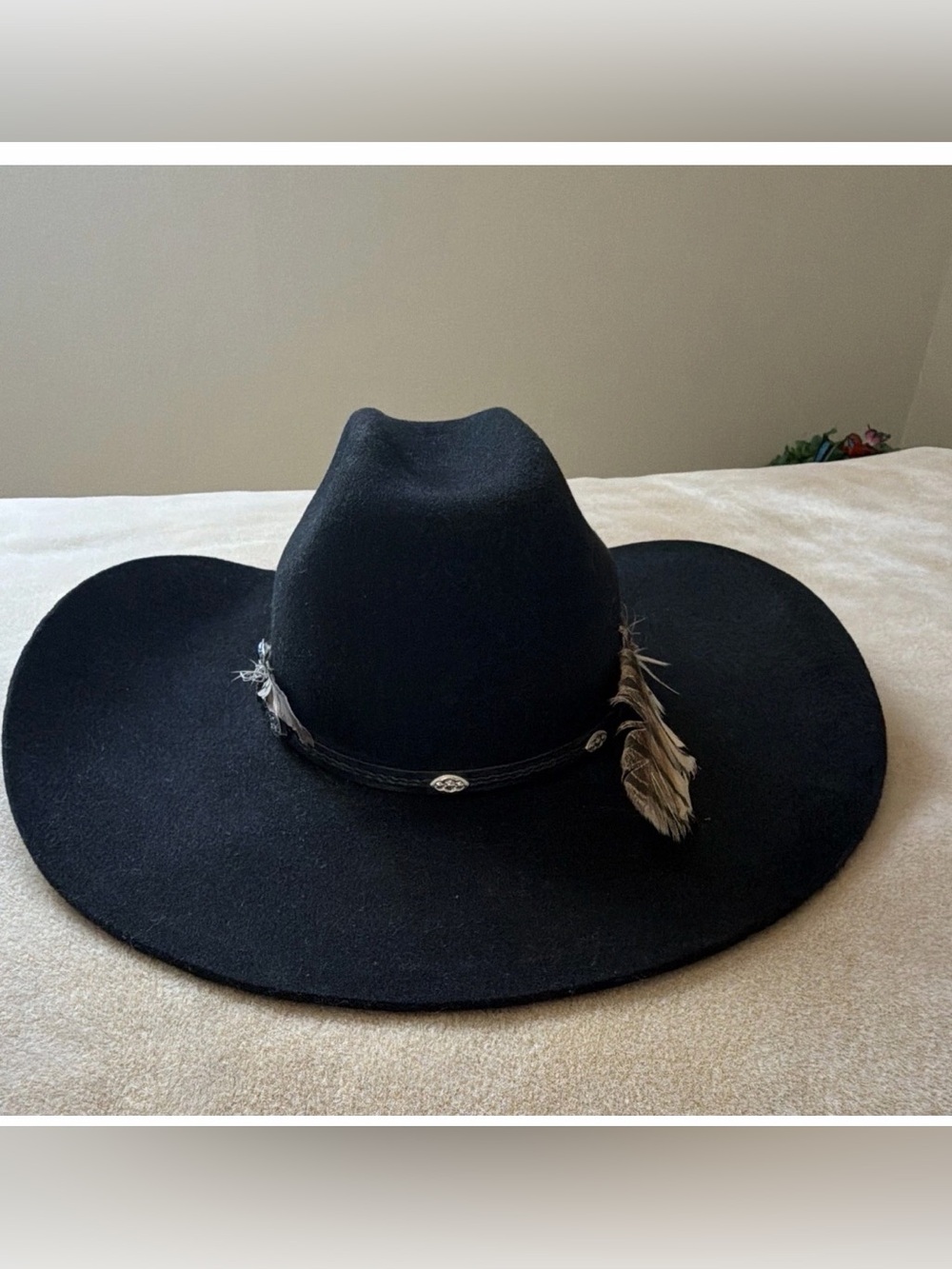 Master Hatters Of Texas MHT 3X Black Hat Wester Cowboy size 7 excellent cond